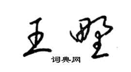 梁锦英王野草书个性签名怎么写