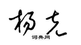 梁锦英杨克草书个性签名怎么写