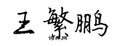 曾庆福王繁鹏行书个性签名怎么写