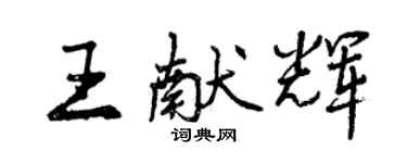 曾庆福王献辉行书个性签名怎么写
