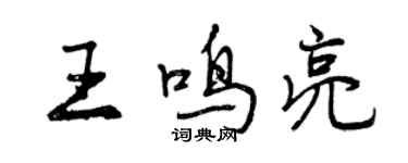 曾庆福王鸣亮行书个性签名怎么写