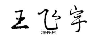 曾庆福王飞宇行书个性签名怎么写