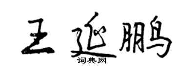 曾庆福王延鹏行书个性签名怎么写