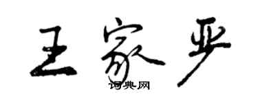 曾庆福王家严行书个性签名怎么写