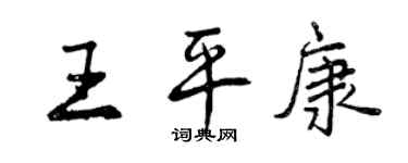 曾庆福王平康行书个性签名怎么写