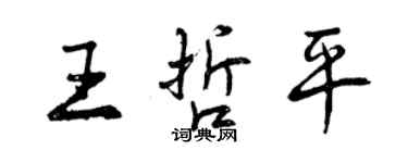 曾庆福王哲平行书个性签名怎么写