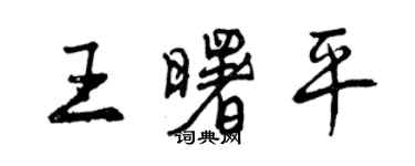 曾庆福王曙平行书个性签名怎么写