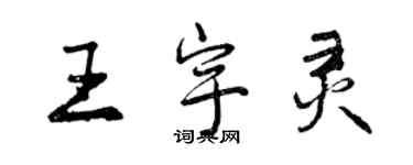 曾庆福王宇灵行书个性签名怎么写