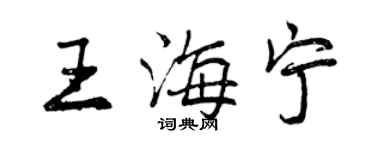 曾庆福王海宁行书个性签名怎么写