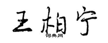 曾庆福王柏宁行书个性签名怎么写