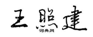 曾庆福王照建行书个性签名怎么写