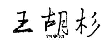 曾庆福王胡杉行书个性签名怎么写