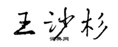 曾庆福王沙杉行书个性签名怎么写
