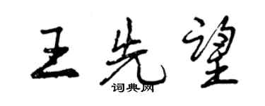 曾庆福王先望行书个性签名怎么写