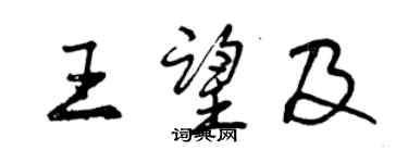曾庆福王望及行书个性签名怎么写