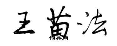 曾庆福王苗法行书个性签名怎么写
