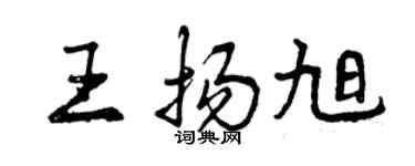 曾庆福王扬旭行书个性签名怎么写