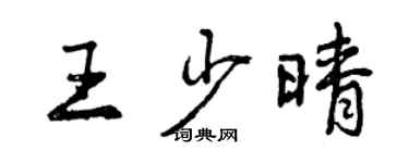 曾庆福王少晴行书个性签名怎么写