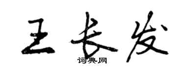 曾庆福王长发行书个性签名怎么写