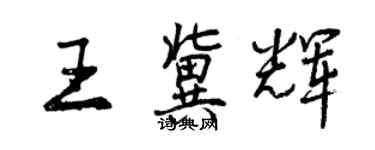 曾庆福王冀辉行书个性签名怎么写