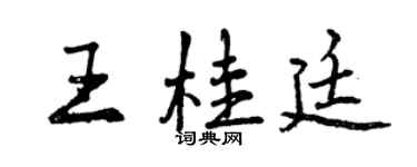曾庆福王桂廷行书个性签名怎么写