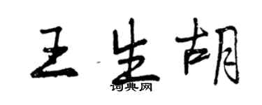 曾庆福王生胡行书个性签名怎么写