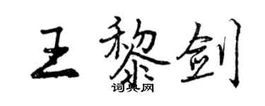 曾庆福王黎剑行书个性签名怎么写