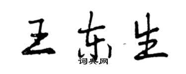 曾庆福王东生行书个性签名怎么写