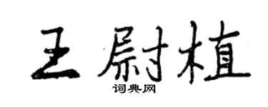 曾庆福王尉植行书个性签名怎么写