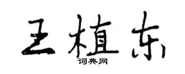 曾庆福王植东行书个性签名怎么写