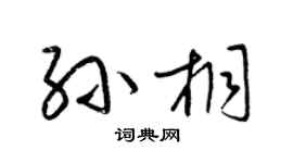 梁锦英孙桐草书个性签名怎么写