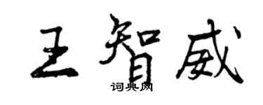 曾庆福王智威行书个性签名怎么写