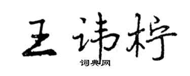 曾庆福王讳柠行书个性签名怎么写