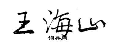 曾庆福王海山行书个性签名怎么写