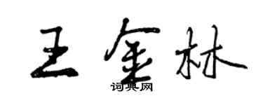 曾庆福王金林行书个性签名怎么写