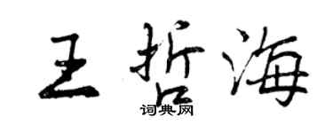 曾庆福王哲海行书个性签名怎么写