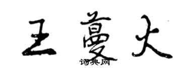 曾庆福王蔓火行书个性签名怎么写