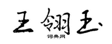 曾庆福王翎玉行书个性签名怎么写