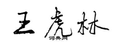 曾庆福王虎林行书个性签名怎么写