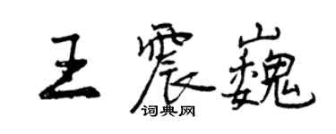 曾庆福王震巍行书个性签名怎么写