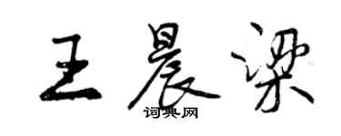 曾庆福王晨梁行书个性签名怎么写