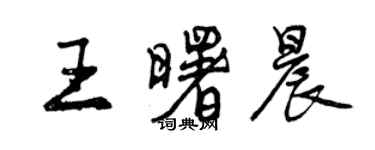 曾庆福王曙晨行书个性签名怎么写