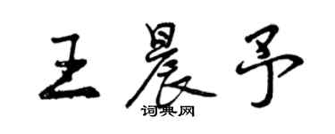 曾庆福王晨予行书个性签名怎么写