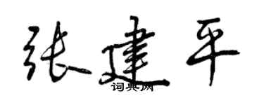 曾庆福张建平行书个性签名怎么写