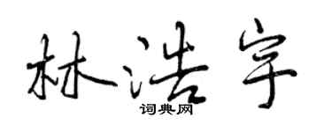 曾庆福林浩宇行书个性签名怎么写