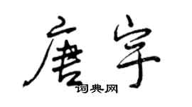 曾庆福唐宇行书个性签名怎么写