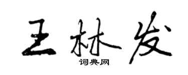 曾庆福王林发行书个性签名怎么写