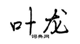 曾庆福叶龙行书个性签名怎么写
