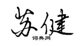 曾庆福苏健行书个性签名怎么写