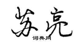 曾庆福苏亮行书个性签名怎么写